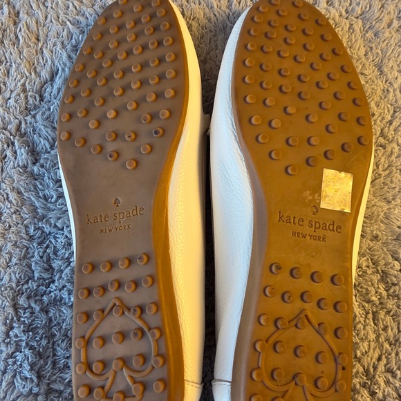 Kate Spade New York Loafers Leather White Spade Horsebit Womens 6.5B EU 37 - Picture 7 of 9